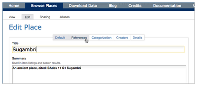 Add Reference Tab Add Reference Tab