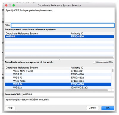 QGIS Coordinate Reference System Dialog QGIS Coordinate Reference System Dialog