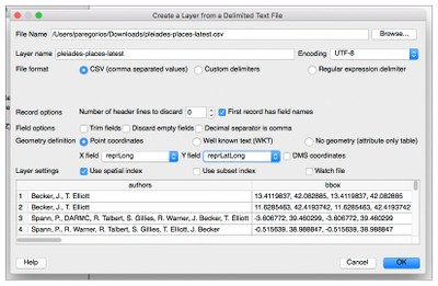 QGIS Create Delimited Text Layer Dialog QGIS Create Delimited Text Layer Dialog