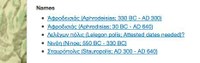 Richer Names Listings for Places